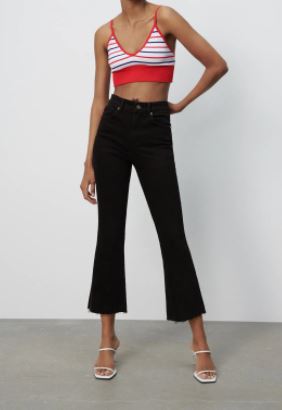 petite flare jeans: Flared petite cropped Jeans