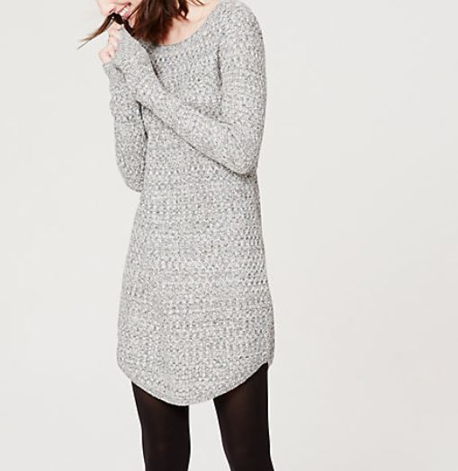 petite sweater dress: asymmetrical hemlines sweater dress 