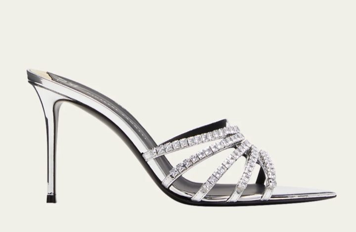 bomb-accessories-of-the-day:-splurge-$1,150-on-giuseppe-zanotti’s-crystal-metallic-stiletto-mules