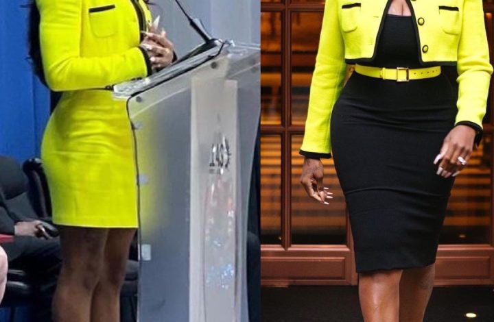 who-wore-it-better:-both-fantasia-barrino-and-sha’carri-richardson-sported-a-$1,177-sergio-hudson-collection-yellow-cropped-jacket
