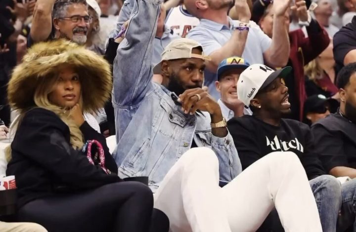 fashion-bomb-accessories:-you-ask,-we-answer!-savannah-james-attended-the-nba-playoffs-with-lebron-james-in-a-$160-brown-tyler-lambert-furry-bucket-hat