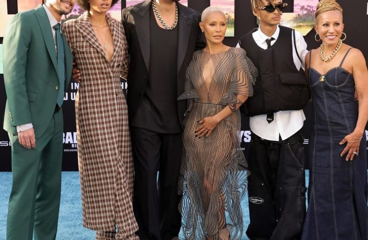 the-smiths-stepped-out-to-the-bad-boys:-ride-or-die-premiere-in-los-angeles-with-jada-pinkett-smith-in-a-sheer-iris-van-herpen-look,-willow-smith-in-plaid-acne-studios-and-adrienne-banfield-norris-in-denim-alice-and-olivia