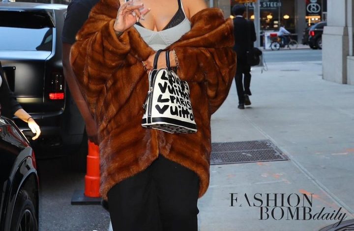 rihanna-steps-out-in-a-brown-vintage-john-galliano-mink-coat-with-a-vintage-2001-louis-vuitton-x-stephen-sprouse-handbag